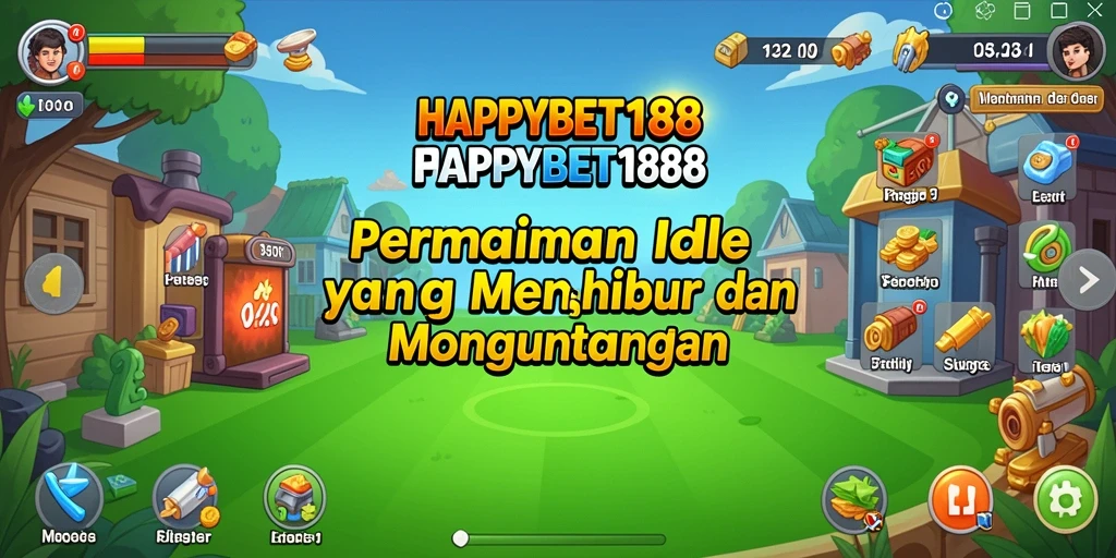 Tangkapan layar gameplay <strong>HAPPYBET188</strong> yang menunjukkan aktivitas idle yang menyenangkan.