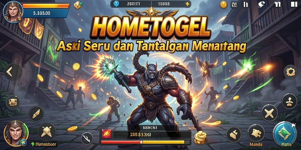 Tangkapan layar HOMETOGEL menampilkan aksi mendebarkan dalam pertempuran seru.