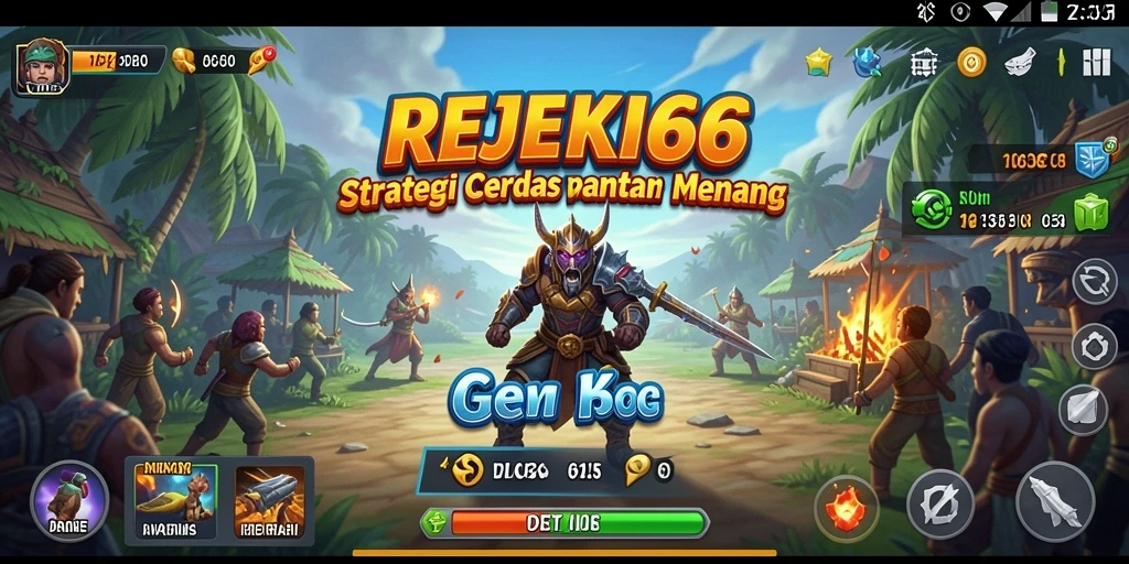 Tampilan gameplay yang seru dan strategis dalam REJEKI66.